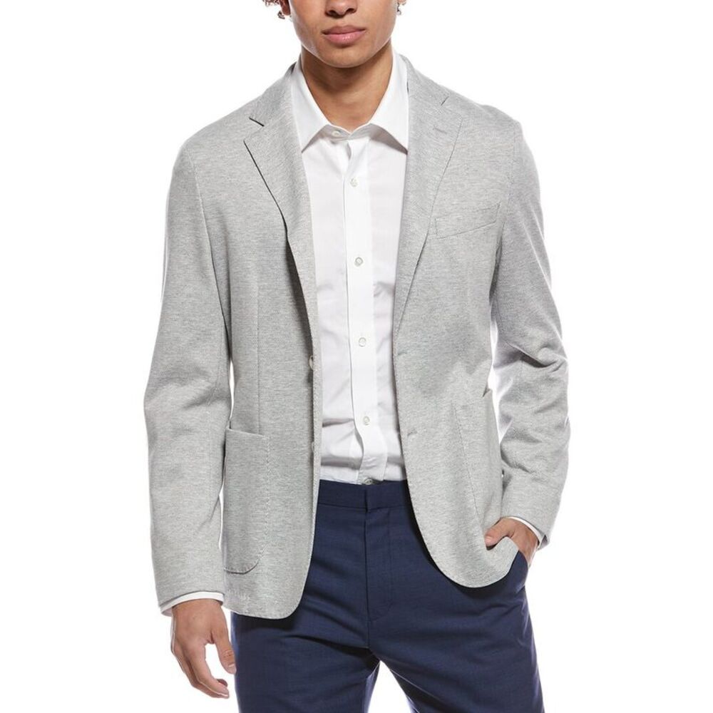 Hugo Boss Light Gray Knit Blazer